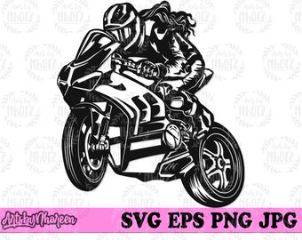 Chica Super Biker svg, Rider MomLife T-shirt png, Idea de regalo de Big Bike Rally, Biker Mom Clipart, Lady Sport Bike Shop Owner Jpeg, Moto dxf