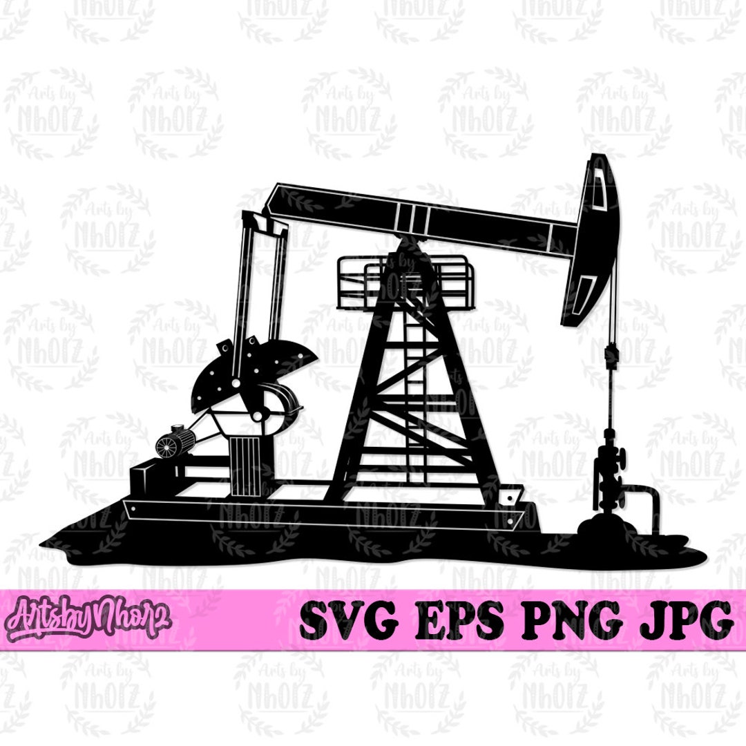 Oil Derrick Svg, Oil Derrick Clipart, Oil Derrick Cutfile, Oil Rig Svg