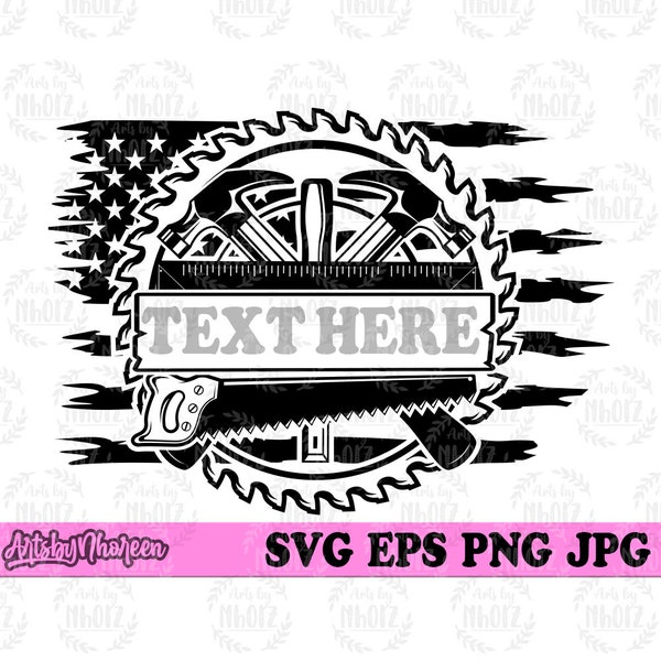 US Carpenter Tool svg, USA Construction T-shirt Design png, Contractor Dad Gift Idea, Repairman Clipart, Home Repair Cut File Stencil jpeg