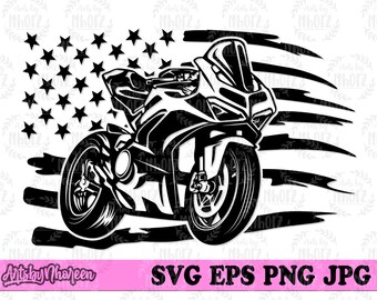US Sports Bike svg, Rider Dad T-shirt Design png, Big Bike Rally Gift Idea, Motorbike Clipart, Biker Shop Owner Jpeg & Monogram, Motorcycle