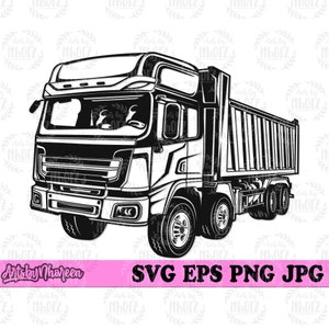 Dump Truck svg, Trucker Dad Gift Idea, Truck Driver Shirt png, Truck Owner Jpeg, 10 Wheeler Vehicle Stencil, Skilled Driver Cut File, DXF