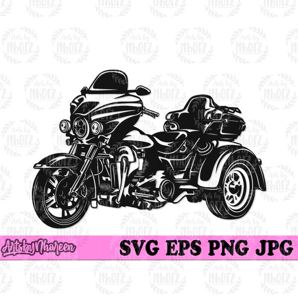 Trike Motorbike svg, Biker Shirt png, Motorcycle Clipart, Biker Dad Gift Idea, Trike Rider Clipart, Extreme Sport dxf, Bike Repair Shop Jpeg