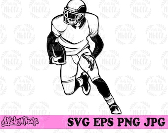 Football Player svg, Football svg, Football Shirt svg, Football Clipart, Football Cutfile, Football Player png, Football Stencil, Sports svg