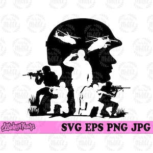 Soldier Scene svg, Soldier Clipart, Soldier Cutfile, Soldier Scene png, Military svg, Veteran svg, US Army svg, US Navy svg, Air Force svg