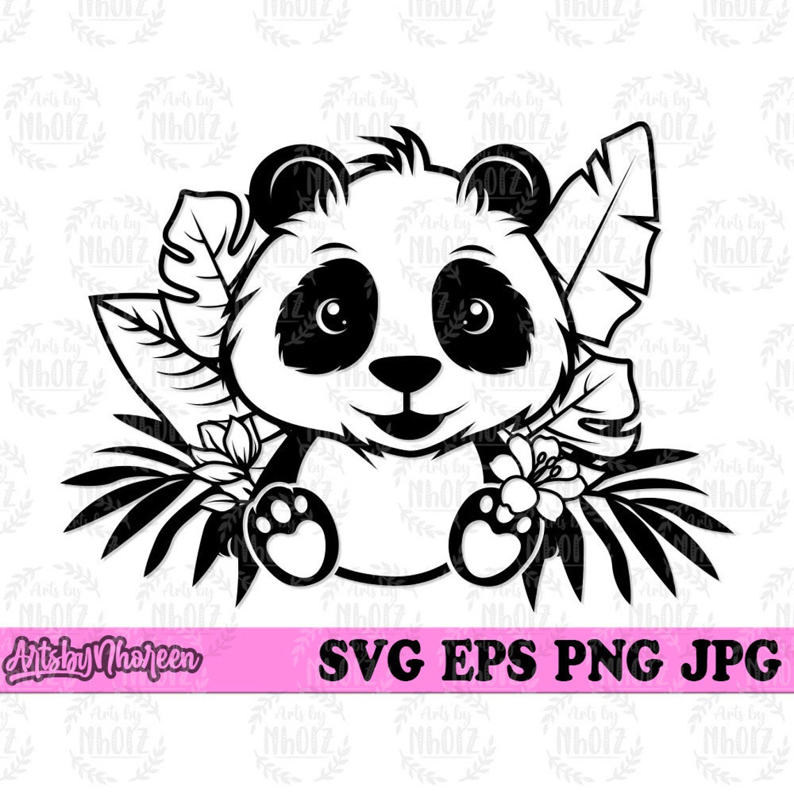 Cute Baby Safari Panda Svg Wild One Clipart Safari Animal - Etsy