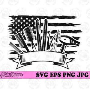 US Hair Stylist Tools svg, Hair Hustler Shirt Design png, Salon Jpeg Cut File, Trimming Scissors & Blower Stencil, Hair Expert Mom Cut File