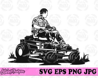 Gräsklippning svg, gräsklippare butiksägare jpeg dxf, trädgårdsskötsel clipart, landskapskonstnär pappa presentidé stencil, gräsklippningsmaskin klippfil dxf
