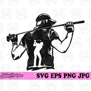 Golf Player svg, Golfer Dad T-shirt Design Gift Idea png, Golf Club Jpeg dxf, Golf Course Clipart, Rich Leisure Sports Cut File, Stencil