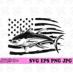 US Tuna Fish svg, Salt Water Fishing Clipart, Tuna Meat Shop Jpeg svg, Angler T-shirt png, Angling Dad Gift Idea, Tuna Fishing Cut File DXF