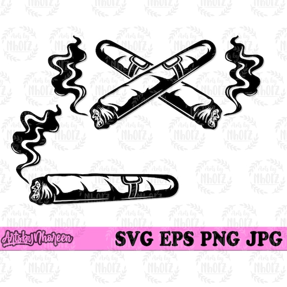 Cigar Svg Cigar Logo and Monogram Tobacco Clipart Cigarette Etsy Ireland