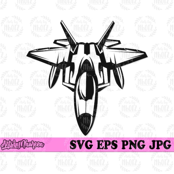 Fighter Jet Svg F16 Aircraft Clipart Military Plane Stencil - Etsy