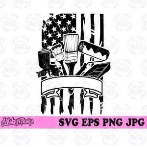 US Painter Tools svg, US Painter svg, US Paint Contractor Jpeg svg, Painter svg, Paint Tools svg, Paint Tools Clipart, Paint Tools Cutfile