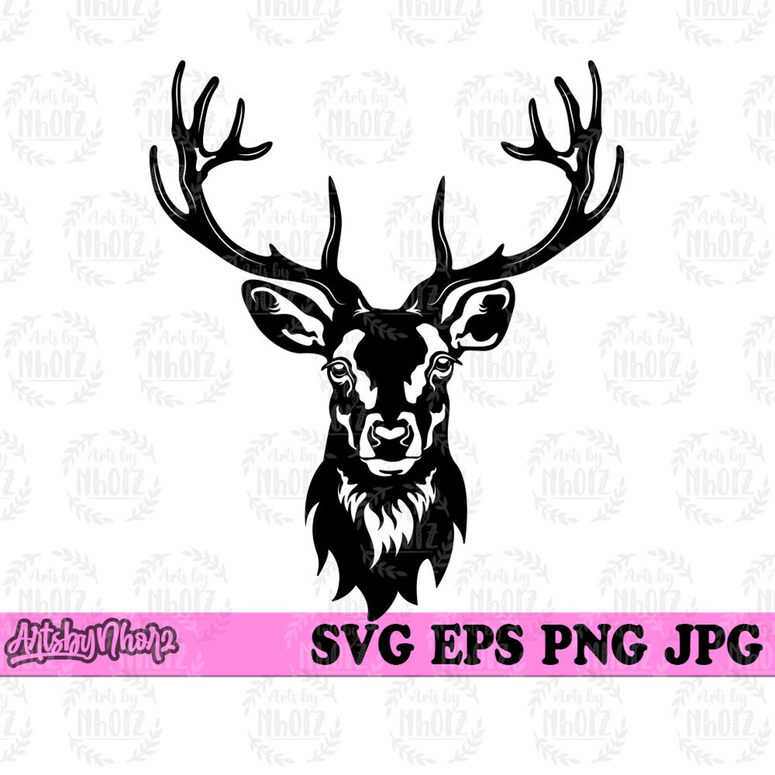HirschKopf svg HirschKopf Clipart HirschKopf png Hirsch | Etsy Schweiz
