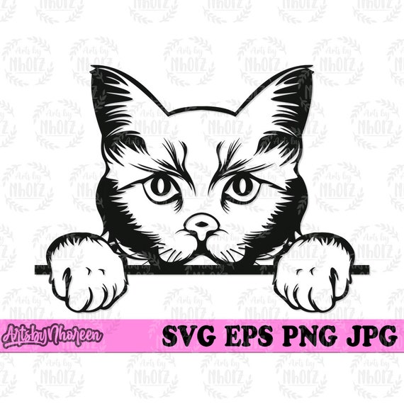 ANGRY CAT SVG Cat Clipart Cute Angry Cat Svg Cut Files for 