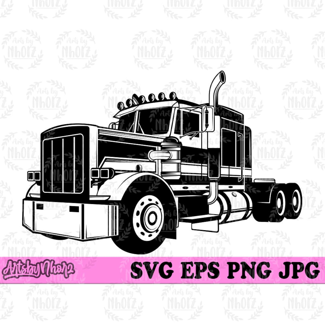 Semi Truck Illustration Semi Truck Svg Semi Truck Png Truck - Etsy Canada