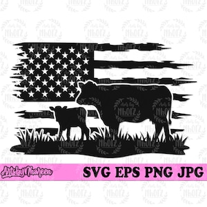 US Cow and Calf svg, Cow Farm Owner Monogram, Farm Life Cut File, Livestock Stencil, Cow’s Milk Clipart, Cow Farm Owner CutFile, Western dxf