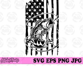 US Bass Fish svg, US Fishing svg, Bass Fish Clipart, Bass Fish Cutfile, Bass Fish png, US Fishing svg, Lake Fishing svg, River Fishing svg,