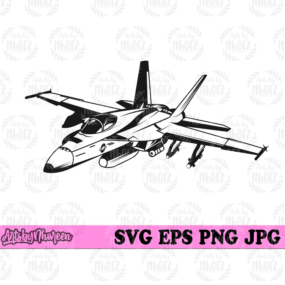 Fighter Jet svg, Air Force Pilot Cut File, Air Strikes Measles Clipart,  Battle Aircraft Stencil, Bomber Jet Cut File, Sky Firing Stencil DXF, image size:1000x1000
