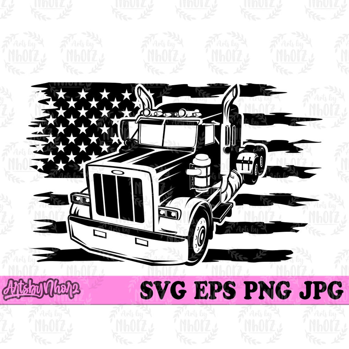 US Semi Truck Svg Semi Truck Cutfile Semi Truck Clipart US - Etsy