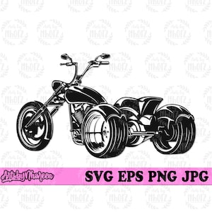 Trike Motorbike svg, Clipart motocyklowy, Projekt koszulki Motor Rider Dad png, Szablon Big Bike Rally, Sklep z naprawą rowerów Jpeg, Plik do cięcia motocyklisty