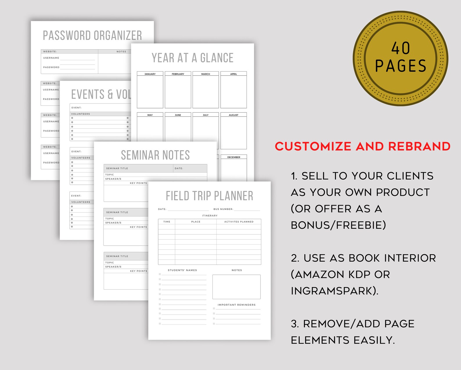 Editable Teacher Planner Template Canva Teacher Planner Etsy Canada