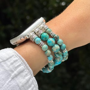 Jasper Boho Apple Watch Band 38mm 40mm 41mm 42mm 44mm 45mm 49mm, Natural Stone iWatch Strap for Women, Bracelet for series 3 4 5 6 7 8 9 10