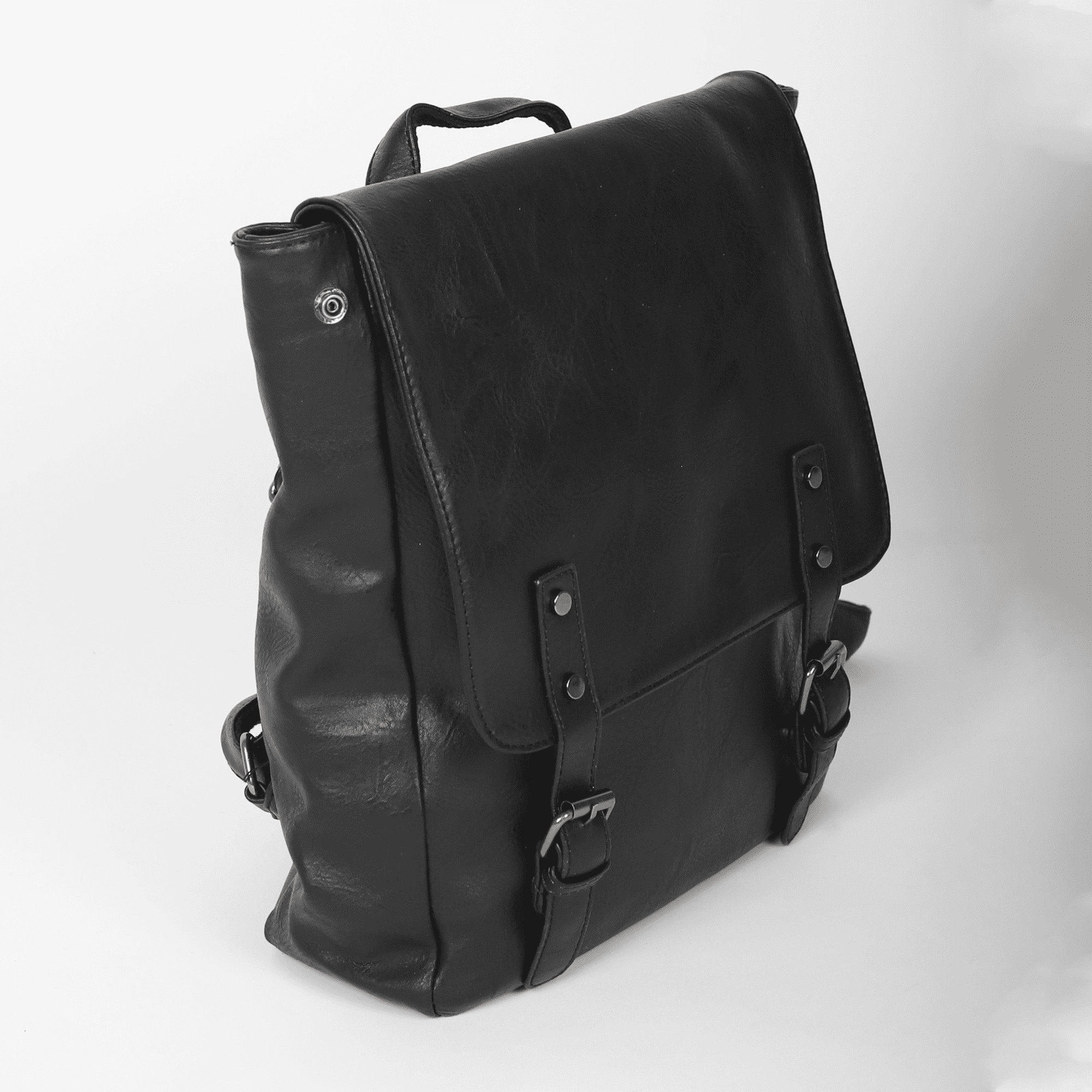 Vegan Leather Backpack Vintage Laptop Bookbag for Unisex Etsy