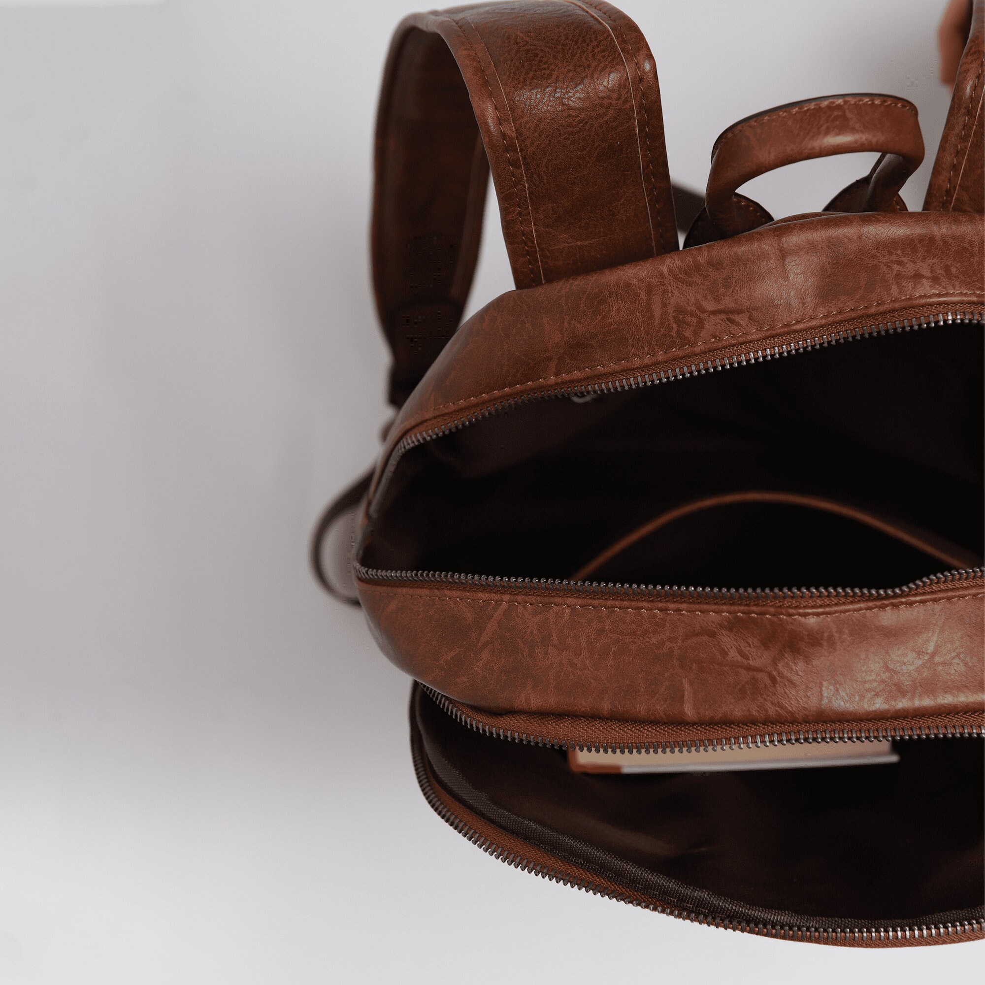 Vegan Leather Backpack Vintage Laptop Bookbag for Unisex Etsy