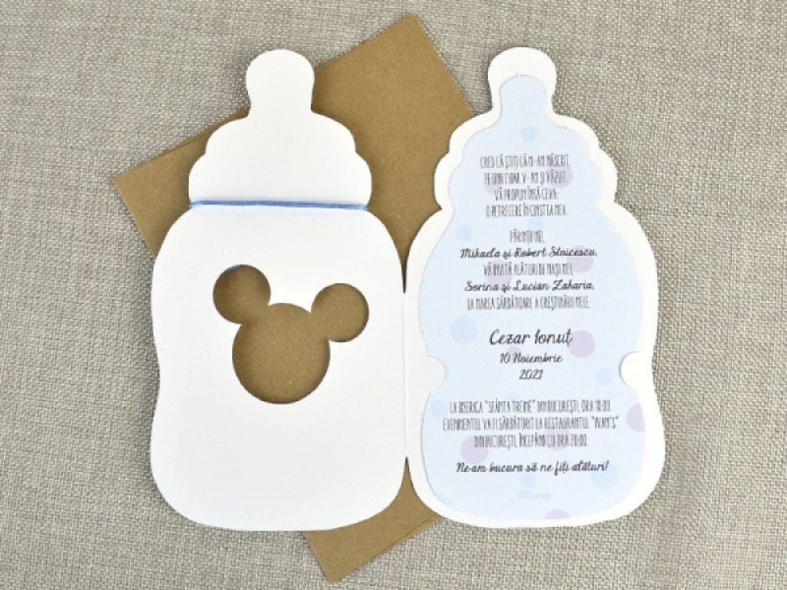Babyboy Bottle Christening Invites BabyShower Invites Baby Etsy
