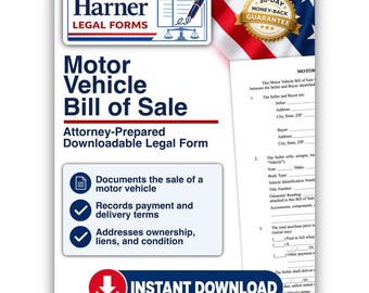 Motor Vehicle Bill of Sale