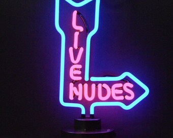 Live Nudes Girl Neon Sign Lamp 17"x14" Bar Pub Glass Decor Windows Artwork 