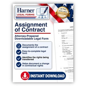 Assignment of Contract Form with Instructions – Digital Download