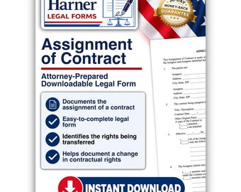 Assignment of Contract Form with Instructions – Digital Download