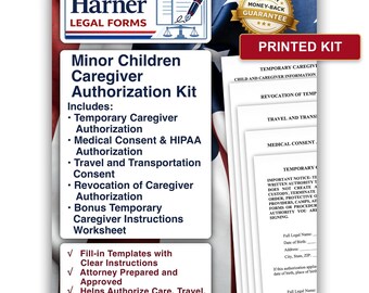 Minor Children Caregiver Authorization Kit – Printed Kit