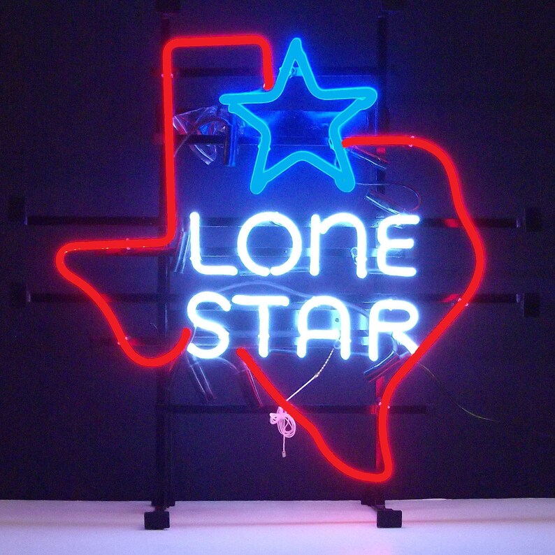 Texas Lone Star Neon Sign Etsy