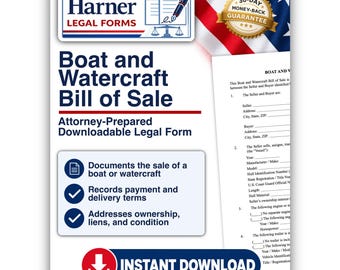 Boat and Watercraft Bill of Sale