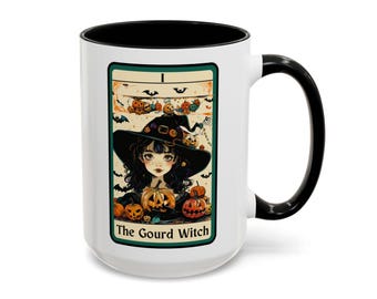 The Gourd Witch Coffee Mug, Spooky Season Mug, Witch Coffee Mug, Cute Fall Coffee Mug, Vintage Halloween Coffee Mug, Witch Mug For Halloween