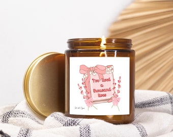 Coquette Candle Bookish, Gift for Bookworm, Bookish Decor, Bookish Candle, Gift For Readers, Cute Book Candle, Unique Book Candle