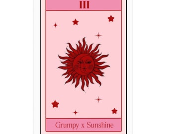 Grumpy Sunshine Sticker, Book trope sticker, Sticker for Kindle, Bookish laptop sticker, bookworm sticker, bookish decor, Bookish Sticker