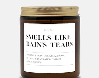 Smells Like Dain's Tears Candle, Fourth Wing Candle, Fourth Wing Merch, Bookish Candle, Xaden Fourth Wing, Dain Fourth Wing, Xaden Fan Gift