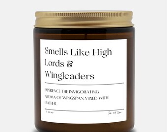 Highlords and Wingleaders Candle, Fourth Wing Gift, Iron Flame Gift, Fourth Wing Candle, Acotar Candle, Xaden Riorson, Rhysand Acotar