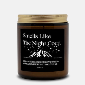 Smells Like The Night Court Candle, Acotar Candle, Bookish Candle Gift, Velaris Candle, Acotar Fan Gift, Acotar Merch