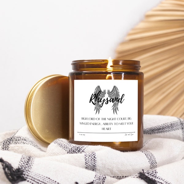 Rhysand Candle, ACOTAR Fan Gift, A Court Of Thorns And Roses Merch, ACOTAR Smut, Bookish Candle Gift, Book Lover Candle, ACOMAF Fan Gift