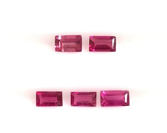 4x2 / 5x2 / 5x2.5 / 5x3mm Natural Pink Tourmaline Baguette Faceted Loose gemstone, Rubellite Baguette Cut Gemstone ,PricePerPiece