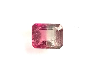 5x6mm Natural Bi-Tourmaline ,Watermelon Tourmaline ,Bio-Color Tourmaline Faceted Octagon Shape Loose Gemstone For Jewelry Making