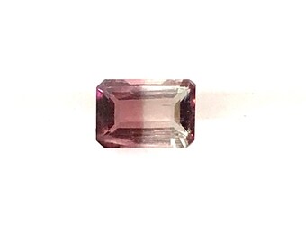 6.5x4.5mm Natural Bi-Tourmaline ,Watermelon Tourmaline ,Bio-Color Tourmaline Faceted Octagon Shape Loose Gemstone For Jewelry Making