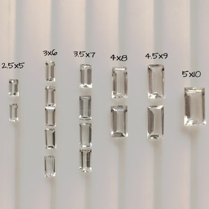 2 x 4-5 x 10 mm natuurlijke gosheniet gefacetteerd stokbrood edelsteen voor het maken van sieraden, natuurlijk wit beryl stokbrood gesneden, gekalibreerd, prijsperstuk