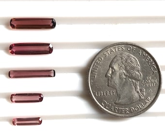 Natural Pink Tourmaline Baguette, Pink Tourmaline Rectangular Cushion, Loose Gemstones For Jewelry Making