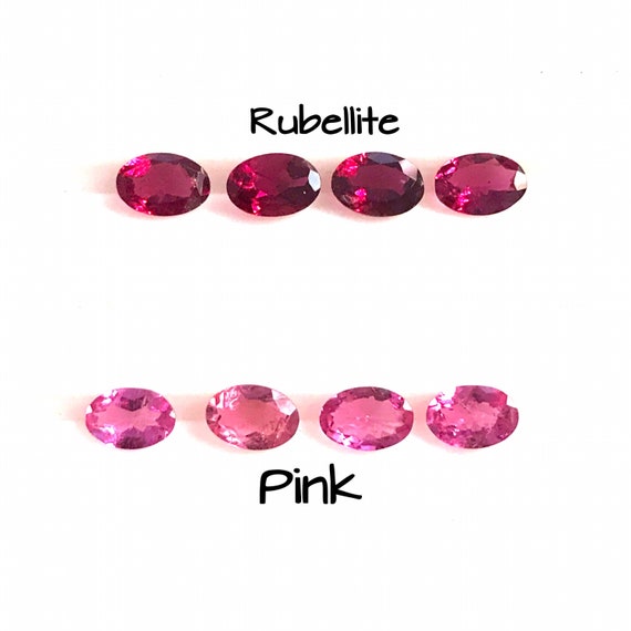 Natural Rubellite-Pink Tourmaline Oval Faceted,4x3mm, 5x3mm, 5x4mm, 6x4mm, 7x5mm and 8x6mm Loose Gemstone For Jewelry Making Price Per Piece
