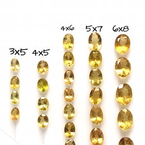 Natural Vivid Yellow Tourmaline Faceted Oval ,Vivid Yellow Color Loose Gemstone For Jewelry Making ,Unheated ,UntreatedPrice Per Piece